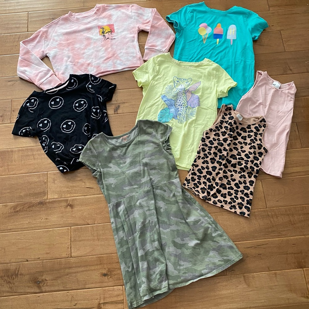 Kids Gap, H&M, Crop Sweatshirt, T-Shirts, Dress, Tanks Mixed Clothing Lot